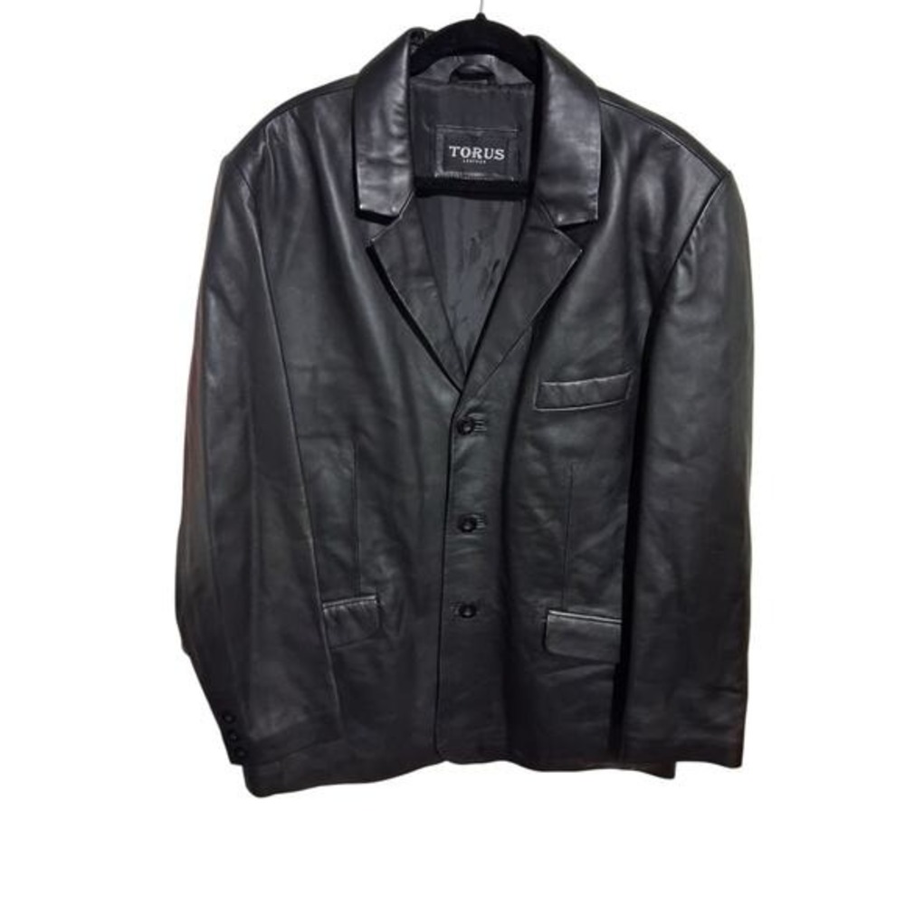 Y2K Vintage Torus Leather Mens size 2X Grungecore Blazer Gothy Western‎ Casual